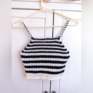 NWOT! Zara Girls Crochet Knit Top - Size 8
